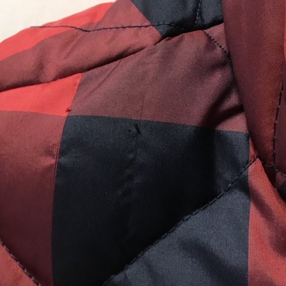 J. Crew Red & Black Plaid Excursion Buffalo Check Puffer Vest - Picture 8 of 16